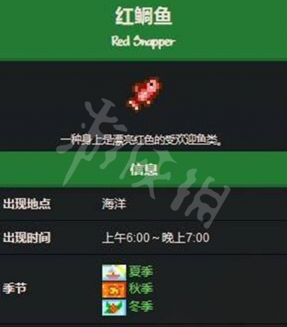 星露谷物语红鲷鱼获取方法图2