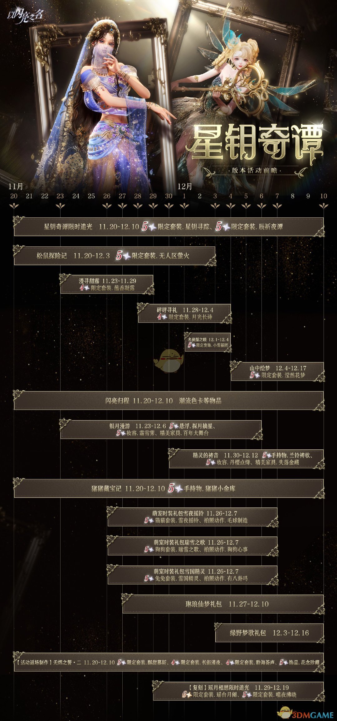 以闪亮之名星钥奇谭有什么活动 星钥奇谭版本活动介绍图1