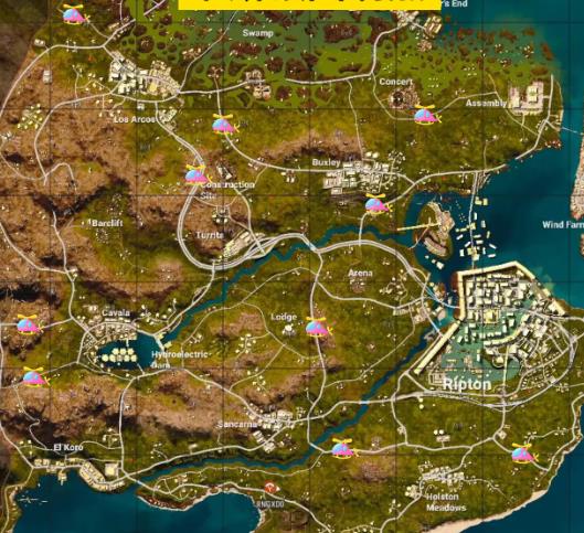 pubg维寒迪滑翔机刷新点一览图4