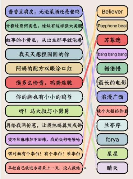 就我眼神好空耳连歌名怎么过 空耳连歌名通关攻略图1