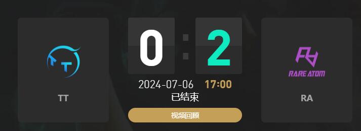 lol夏季赛组内赛TT vs RA赛况介绍图1