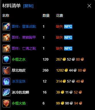 魔兽世界wlk制皮430-450最省材料攻略图5